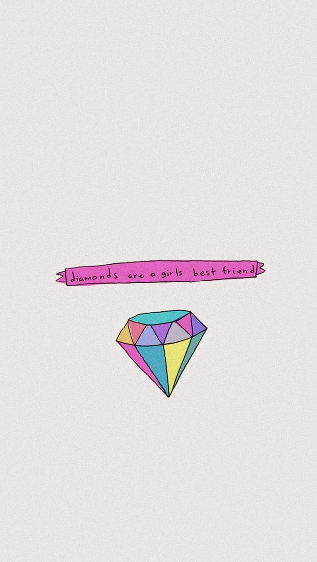 640x1136 Diamonds Are A Girls Best Friend - paint iPhone Wallpaper