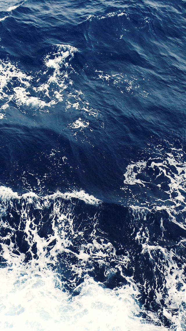 Foamy Blue Ocean Waves iPhone wallpaper 