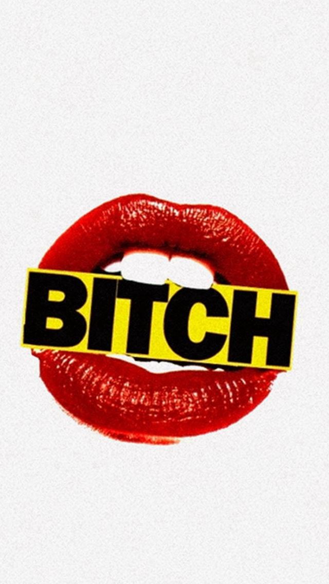 640x1136 Bitch Lips Sign - lips iPhone Wallpaper