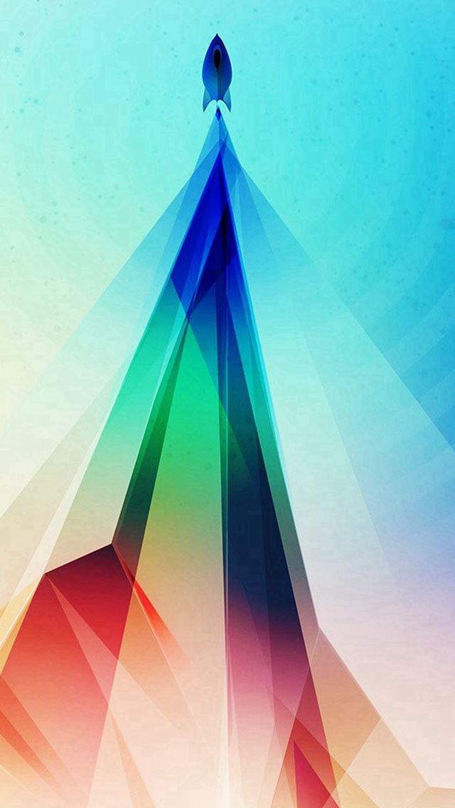 640x1136 Rainbow Blue Tower Graphic Digital Pattern - tower iPhone Wallpaper