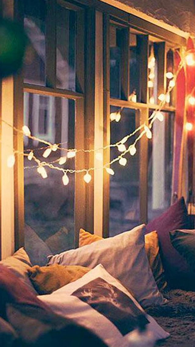 640x1136 Christmas Lights Interior Decoration - gray iPhone Wallpaper