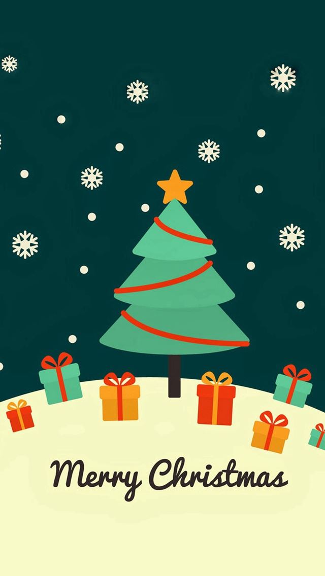 640x1136 Cute Christmas Card Greeting - snowflake iPhone Wallpaper