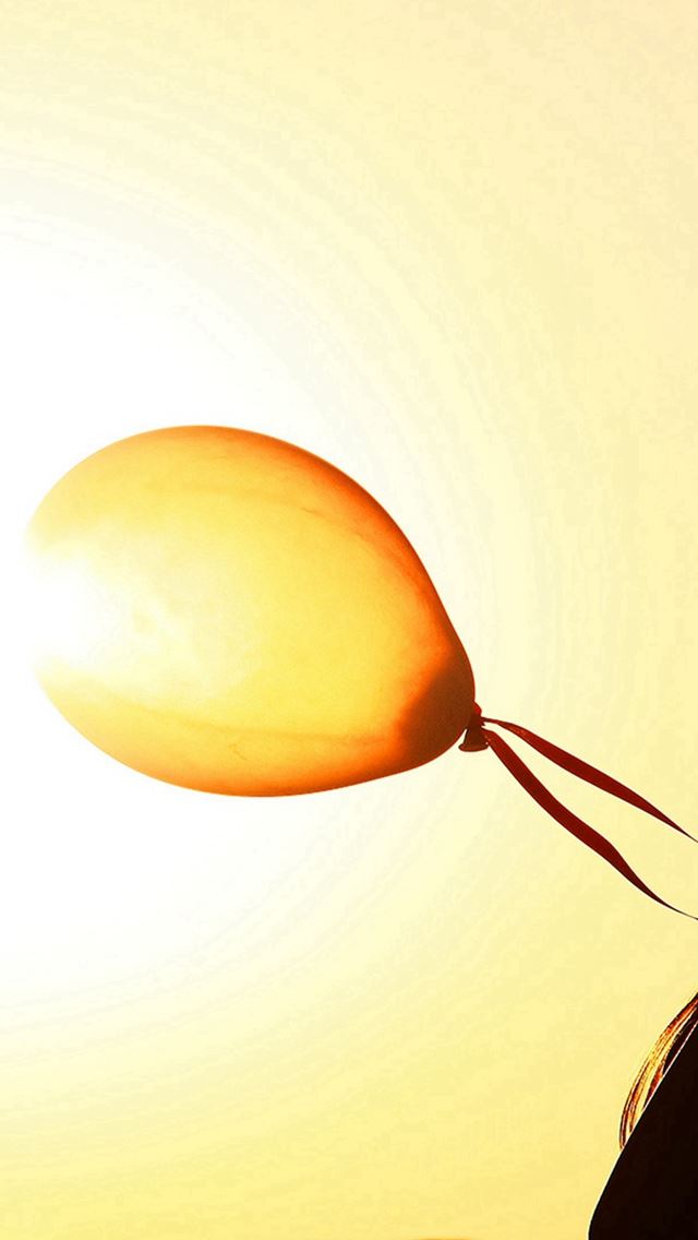 640x1136 Pure Abstract Balloon Party Yellow - bright iPhone Wallpaper