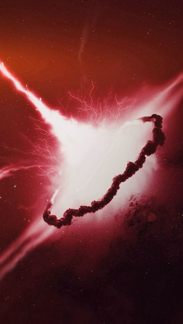 640x1136 Big Bang Space Red Explsion Art Illust - big bang iPhone Wallpaper