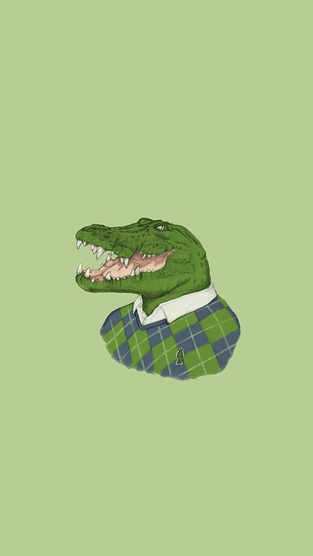 640x1136 Lacoste Human Animal Minimal Art Illust Green - lacoste iPhone Wallpaper