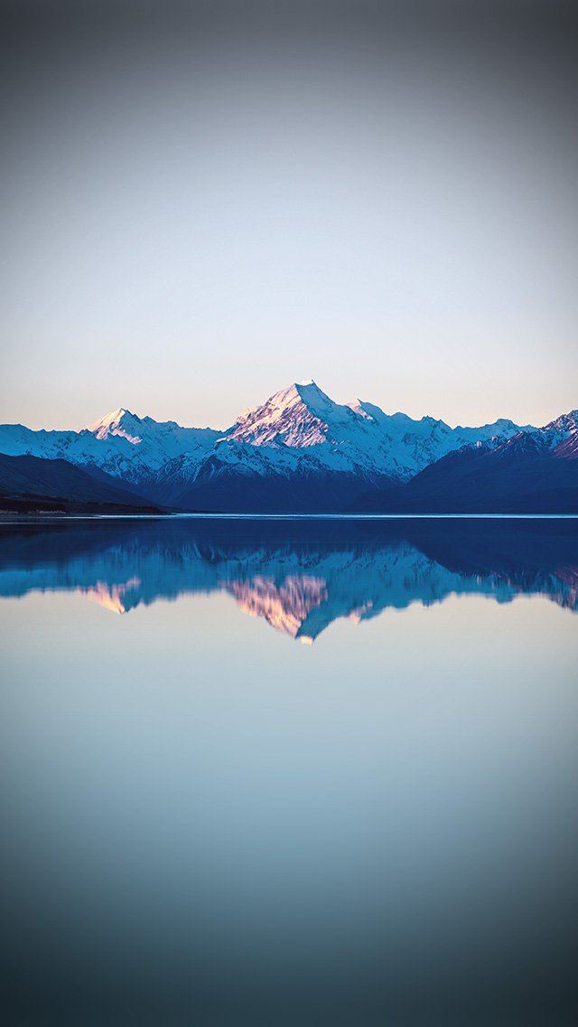 640x1136 Reflection Lake Blue Mountain Water River Vignette - mountains iPhone Wallpaper