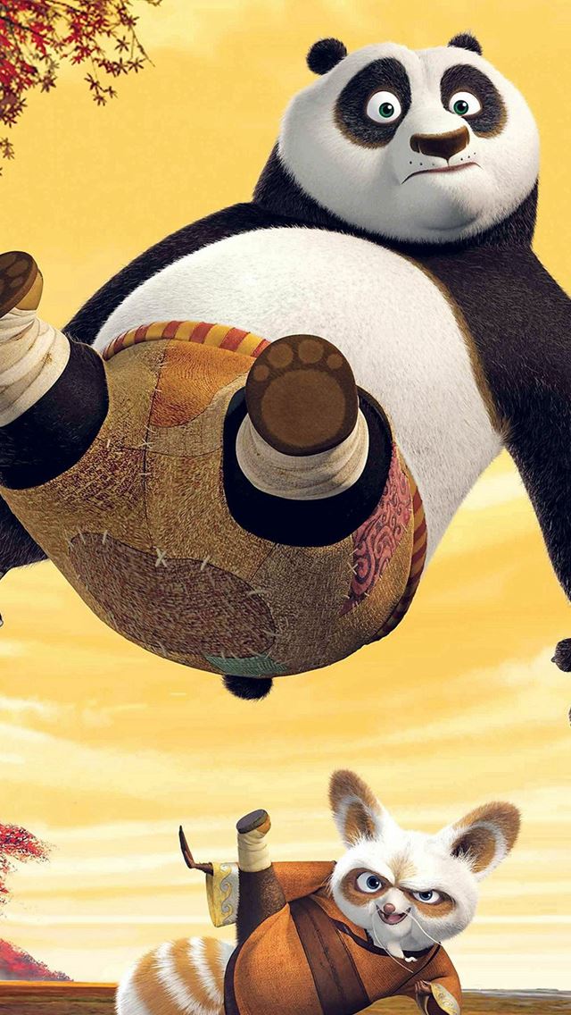 640x1136 Kungfu Panda Dreamworks Art Kick Cute Anime - movie iPhone Wallpaper