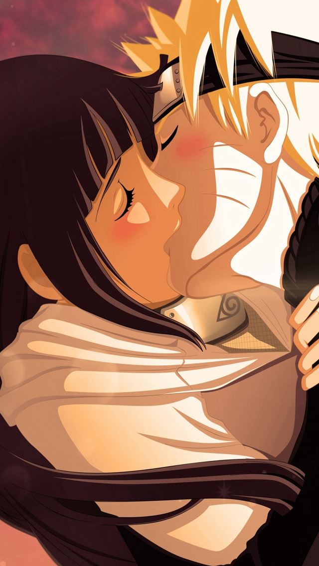 640x1136 Naruto Uzumaki Naruto Hyuuga Hinata Girl Boy Kiss - couple iPhone Wallpaper