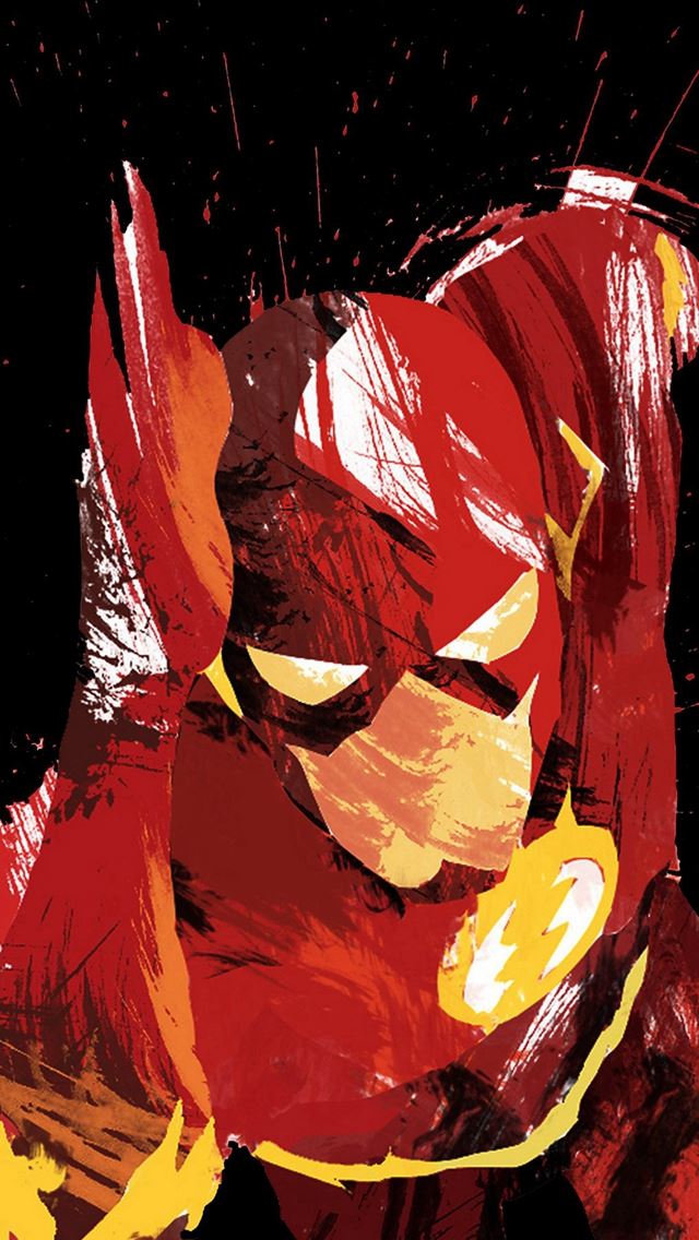 640x1136 Flash Speed Dark Hero Illust Minimal Art - paint iPhone Wallpaper