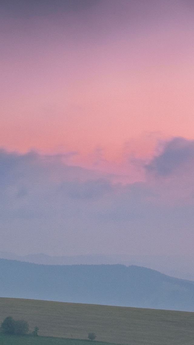 640x1136 Sky Pink Nature Mountain Morning - hill iPhone Wallpaper