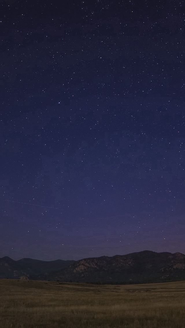 640x1136 Night Sky Star Shine Nature Fall - hill iPhone Wallpaper