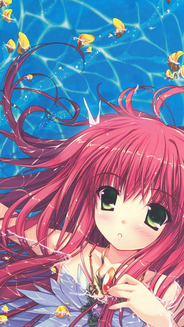 Water Anime Swimming Girl Art Iphone Wallpapers Free Download