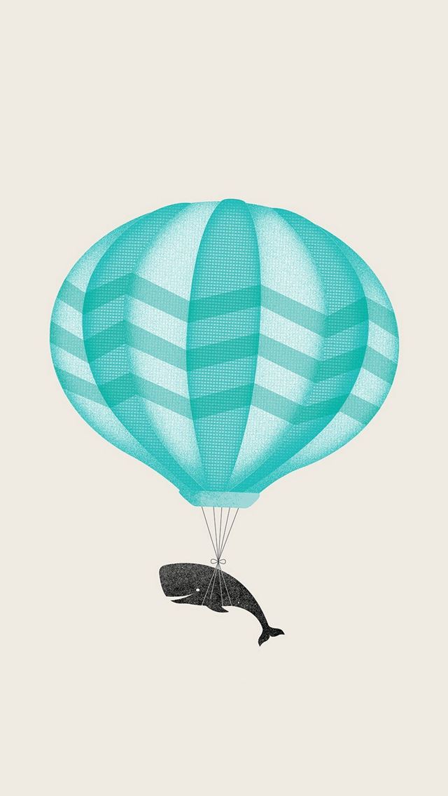 640x1136 Cute Illustration Whale Balloon Art - whale iPhone Wallpaper