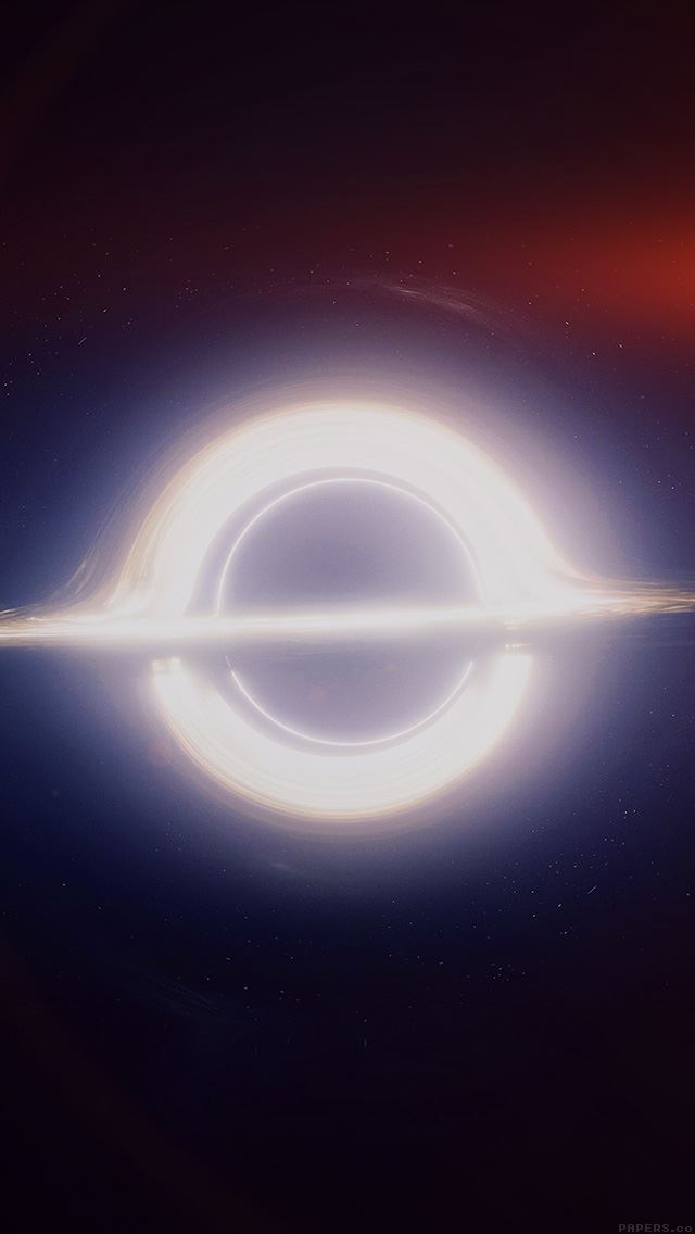 640x1136 Insterstellar Space Art Red Blackhole Dark - outer space iPhone Wallpaper
