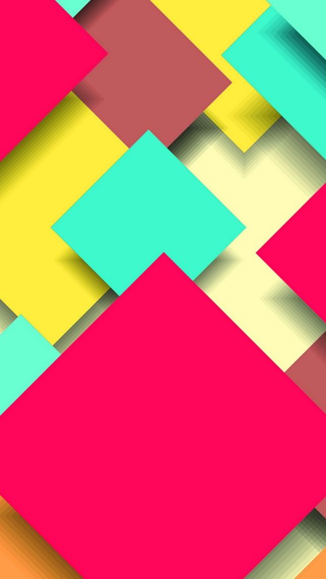 640x1136 Abstract Colorful Square Overlap - block iPhone Wallpaper