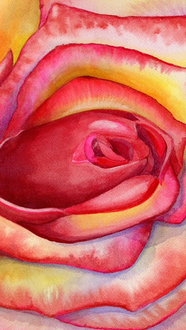 640x1136 Painting Art Flower Red Illust Macro - macro iPhone Wallpaper