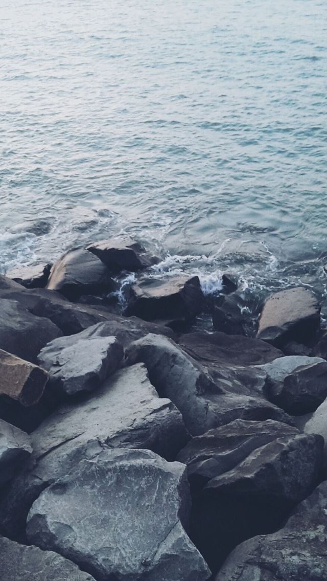 640x1136 Nature Shore Rocky Stone Seaside - wave iPhone Wallpaper