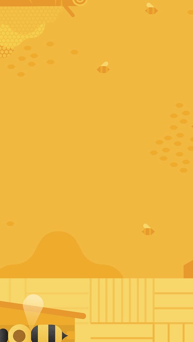 640x1136 Minimal Honey Yellow Art Illustration Cute - drawn iPhone Wallpaper