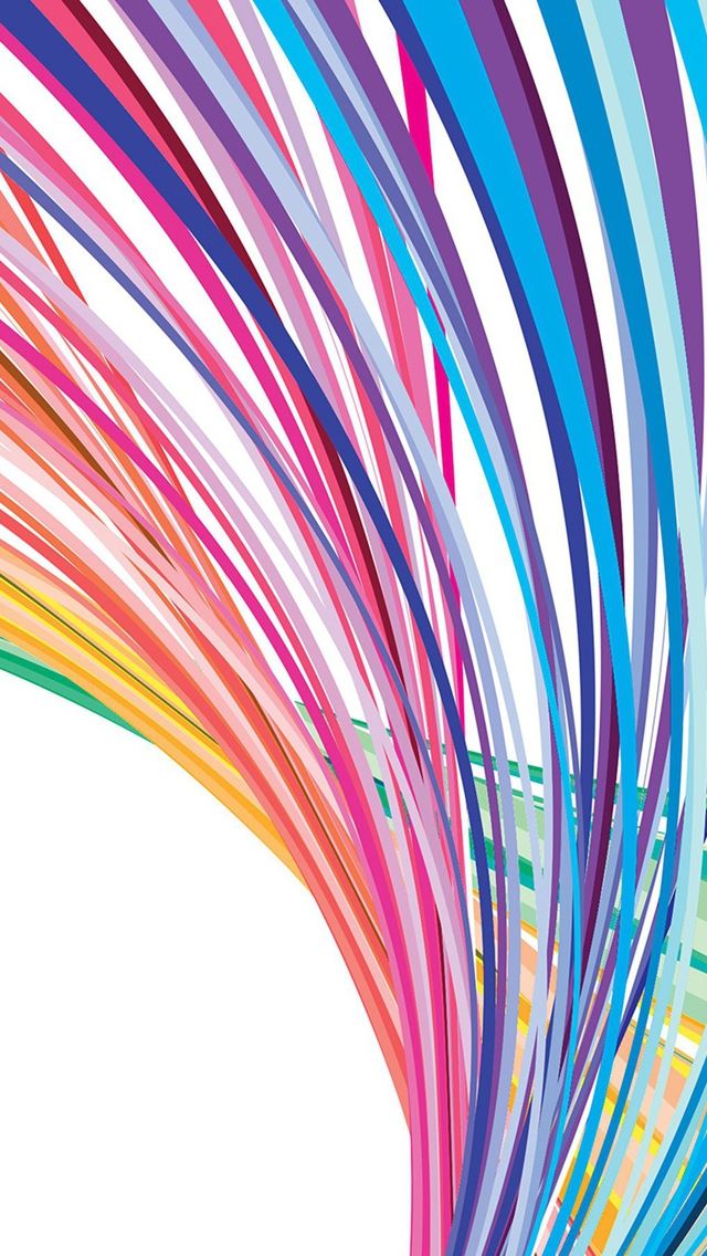 640x1136 Rainbow Line Vector Art Pattern - paint iPhone Wallpaper