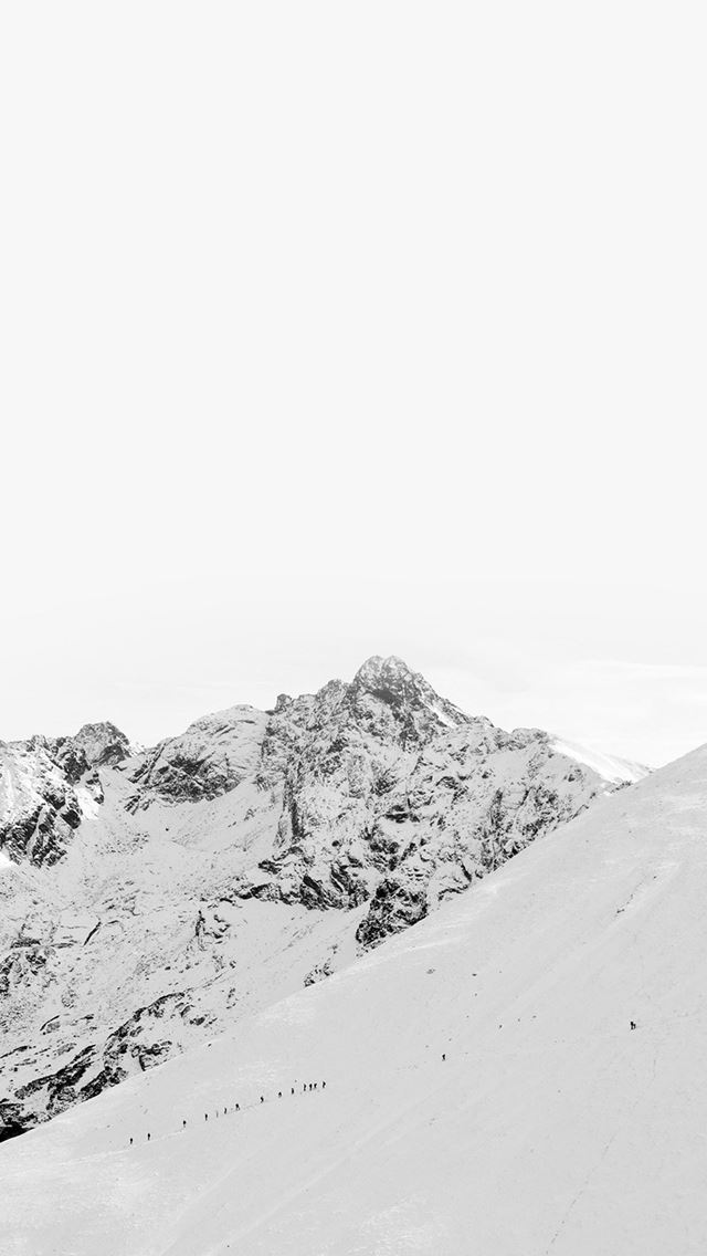 640x1136 Winter Mountain Snow Nature White - pure iPhone Wallpaper