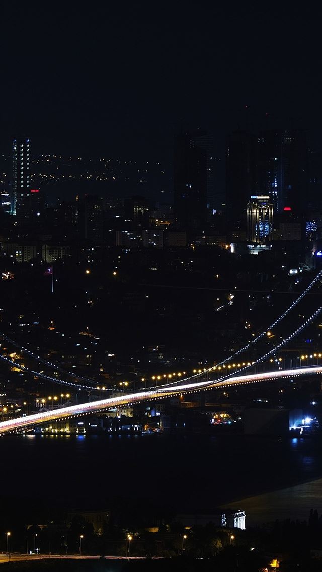 640x1136 City View Dark Night - shiny iPhone Wallpaper