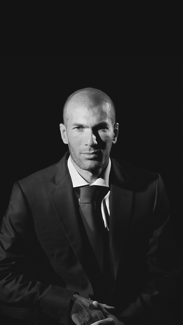Zidane Real Madrid Soccer Dark iPhone Wallpapers Free Download