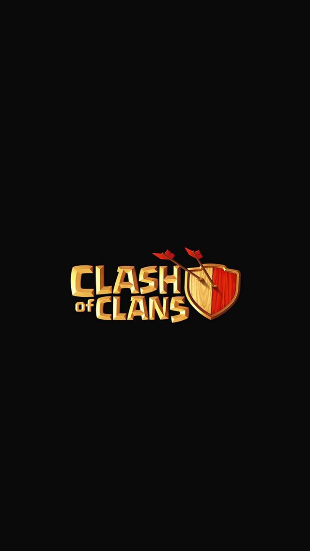 640x1136 Clash Of Clans Logo Art Dark Game - target iPhone Wallpaper