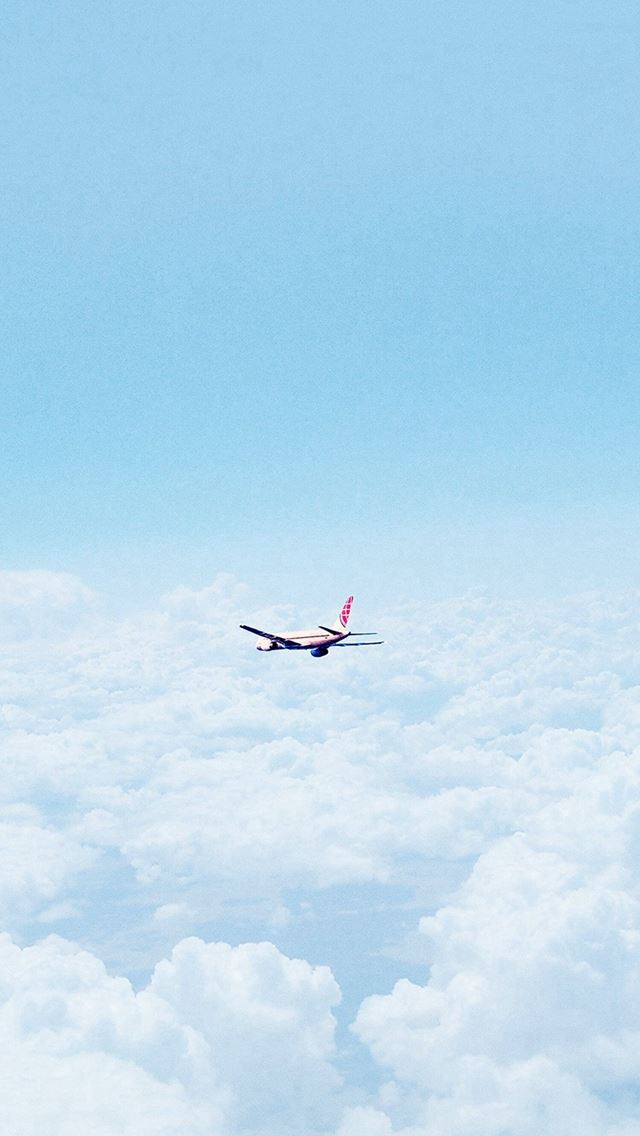 640x1136 Flight Sky Plane Cloud Nature - clouds iPhone Wallpaper