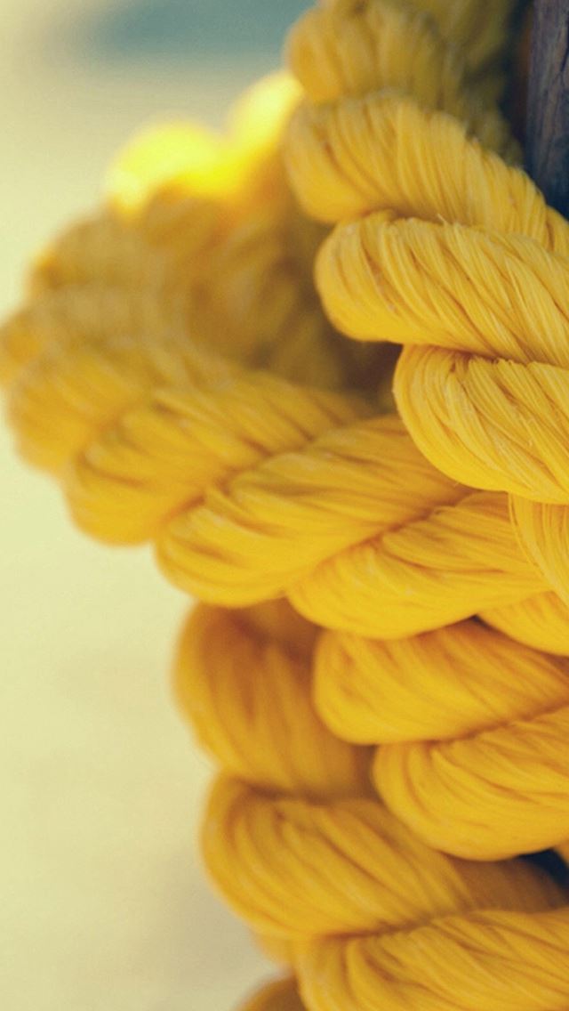 640x1136 Yellow Rope Close Up Wooden - wooden iPhone Wallpaper