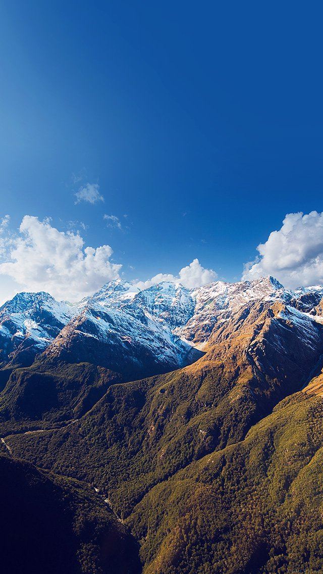 640x1136 Snow Summer Blue Mountain Sky Cloud Nature - hill iPhone Wallpaper