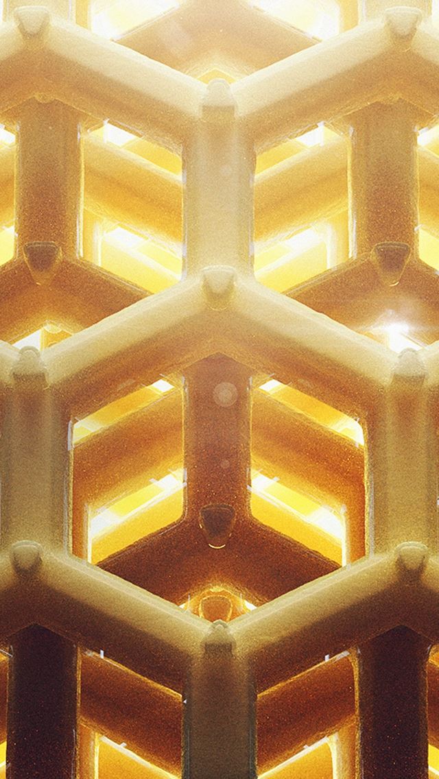 640x1136 Honey Art Yellow Bee Comb Hive Pattern - bee iPhone Wallpaper