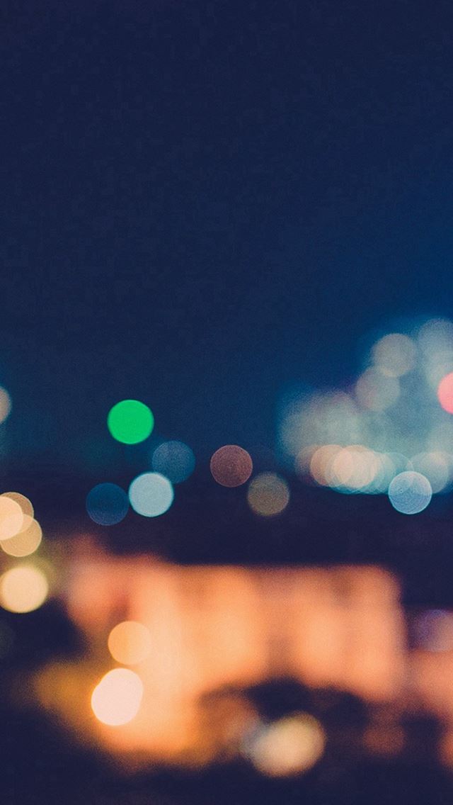 640x1136 Bokeh City Night Light Art Blue Pattern - flare iPhone Wallpaper
