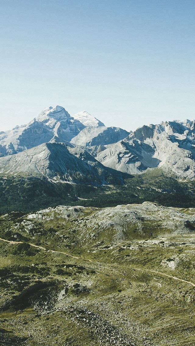 640x1136 Summer Day Mountain Sky Green Blue Nature - sky iPhone Wallpaper