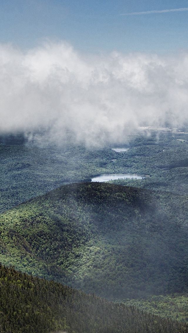 640x1136 Mountain Green Fog Cloud Nature View - hill iPhone Wallpaper