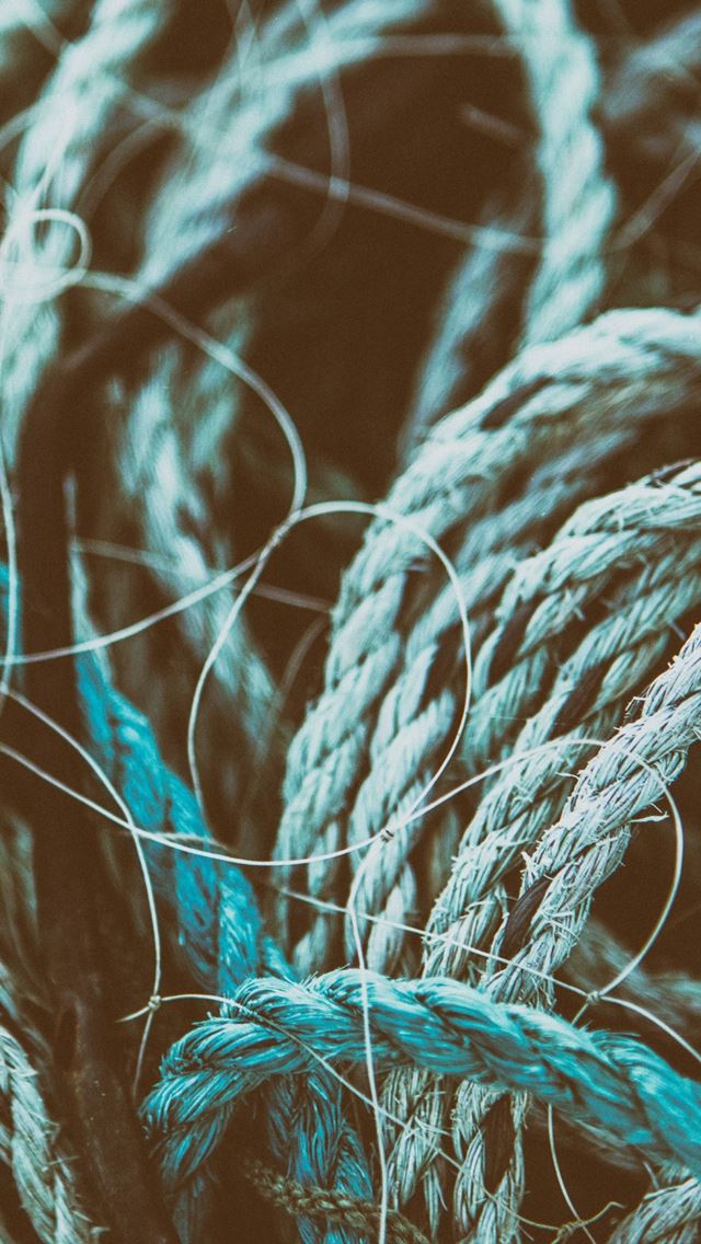 640x1136 Rope Weaving Surface Macro - dark (black) iPhone Wallpaper