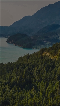 Lake Green Nature Wonderful Blue Summer Day Mountain Dark wallpaper