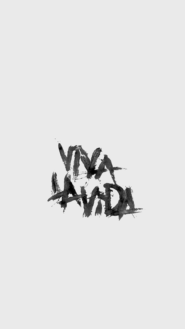 640x1136 Viva La Vida Logo Music Art White - music iPhone Wallpaper