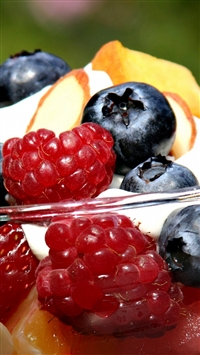 Fruit Berries Lettuce Peaches Strawberries Raspberries Blueberries wallpaper