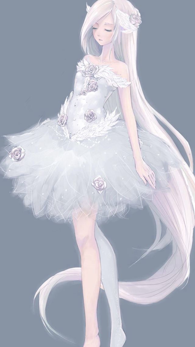 640x1136 Anime Dreamy Cartoon Fairy Girl - fantasy iPhone Wallpaper
