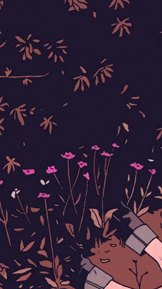 640x1136 In The Woods Illust Art Red - woods iPhone Wallpaper
