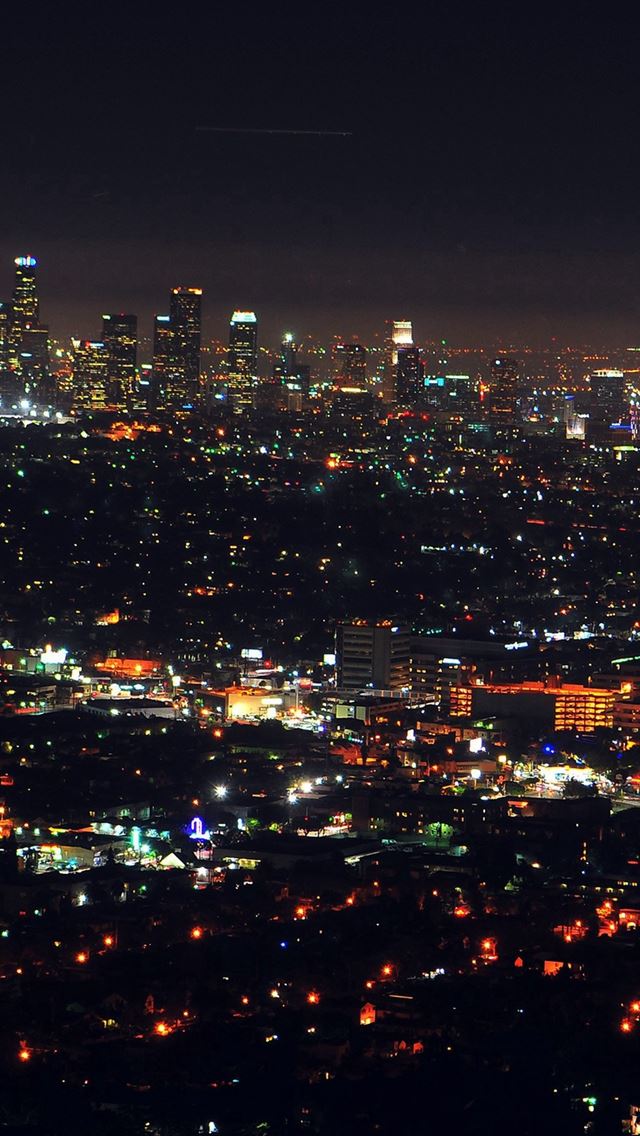 640x1136 City View Night Light - buildings iPhone Wallpaper