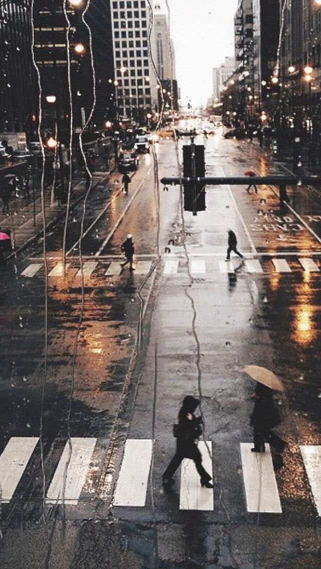 640x1136 Rainy City View Outside Window Glass Street View - city view iPhone Wallpaper