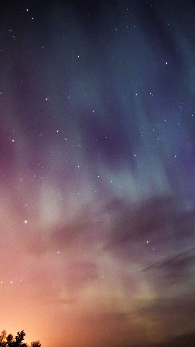 640x1136 Sky Aurora Night Stars Wonderful - shiny iPhone Wallpaper