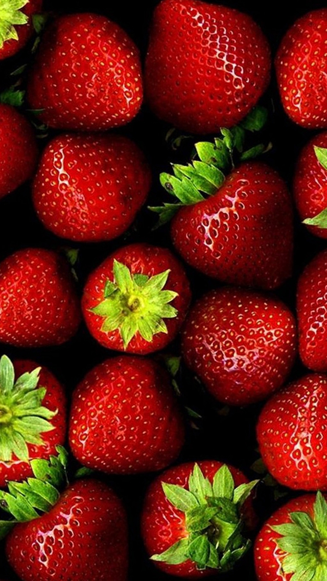 Fresh Strawberry Stack Fruit iPhone wallpaper 