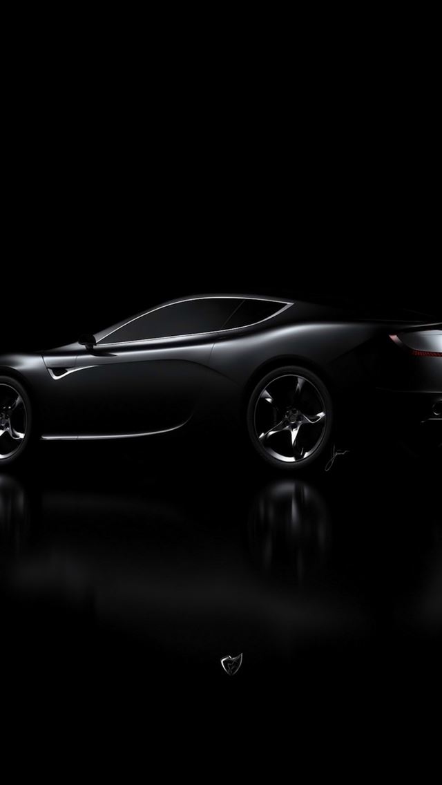 640x1136 Aston Martin Black Car Dark - auto iPhone Wallpaper