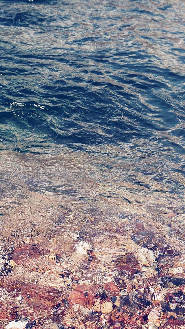 640x1136 Water Ripples Sea Clear Nature Pattern - sea iPhone Wallpaper