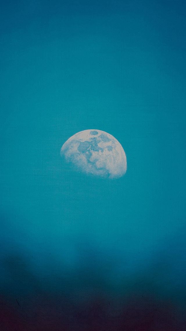 640x1136 Moon Rise Day Nature Blue Dark Night Green - pure iPhone Wallpaper