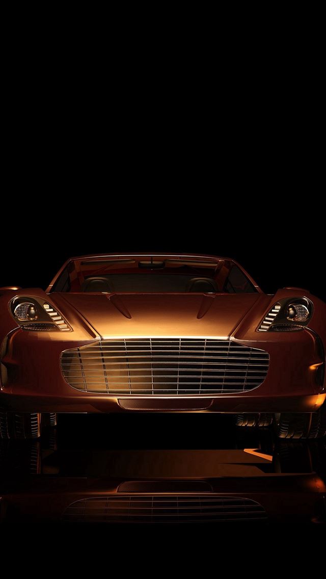 640x1136 Dark Sportscar Gold Art Illustration - sportscar iPhone Wallpaper
