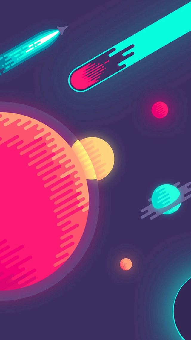 640x1136 Space Minimal Art Illustration - meteor iPhone Wallpaper