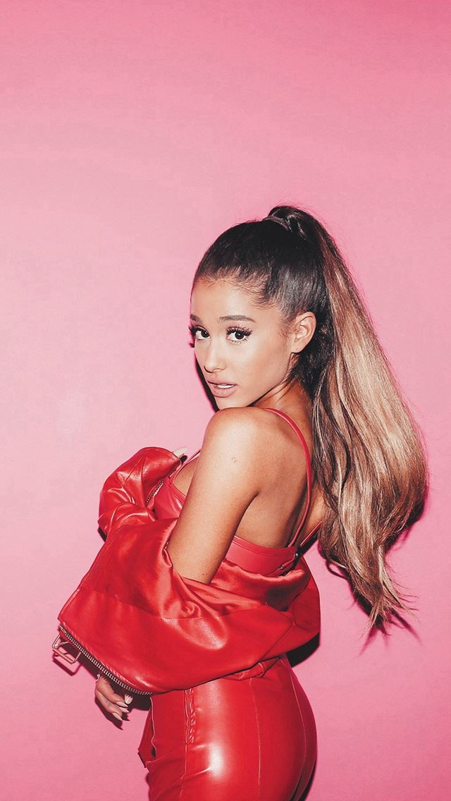 640x1136 Ariana Grande Pink Pose Music Girl - photography iPhone Wallpaper